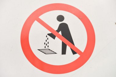 Bir şantiye inşaat işareti. bir sitede yasak şeyler