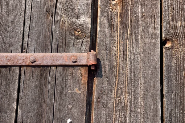 Stary zawias drzwi drewniane drzwi — Zdjęcie stockowe