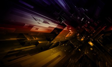 Soyut gelecekteki şehir arka plan