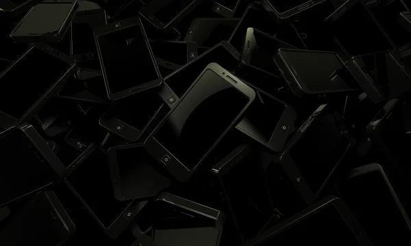 Schwarzer Hintergrund mobiler Geräte. — Stockfoto