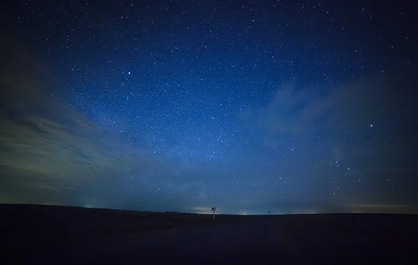 A beautiful night sky, the Milky Way and the trees — Stock Photo, Image