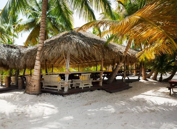 Wooden structure on the beach Royalty Free Stock Photos