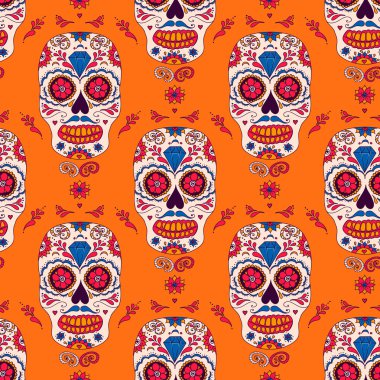 şeker kafatası renk illüstrasyon, 