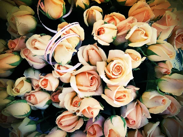 Bouquet da sposa con cespuglio di rose , — Vettoriale Stock