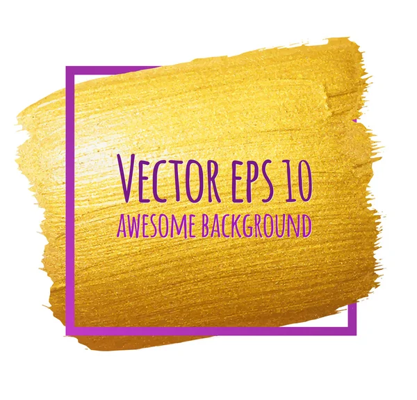 Abstracte handgeschilderde gouden achtergrond — Stockvector