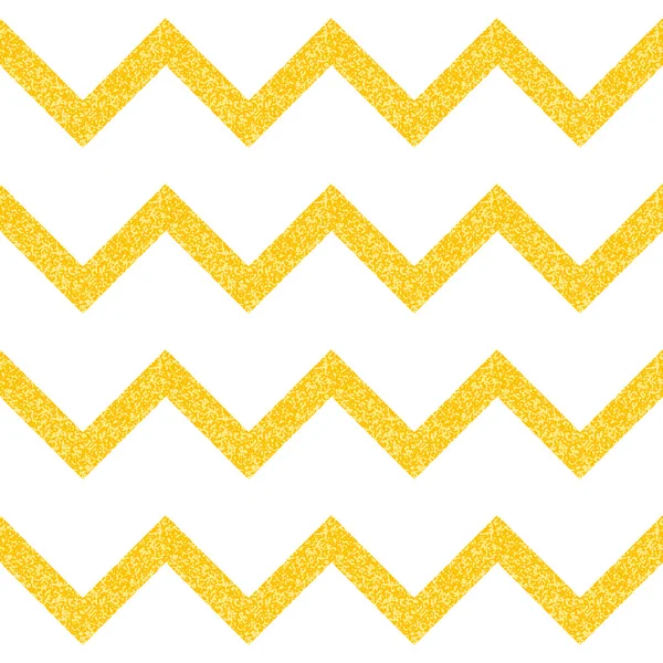 Gold glittering seamless pattern in zigzag — Stock Vector