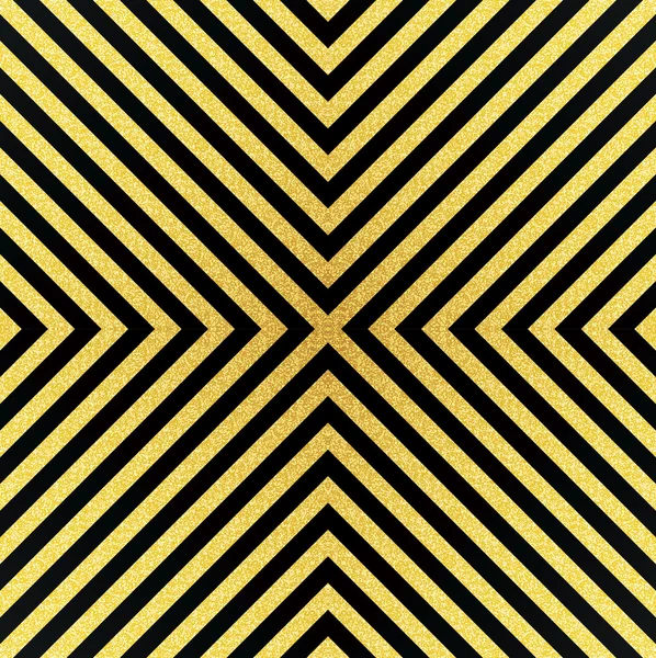 Gold glitzernde nahtlose Linien Muster — Stockvektor