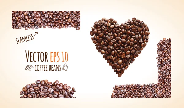 Coffee beans background — Stock Vector