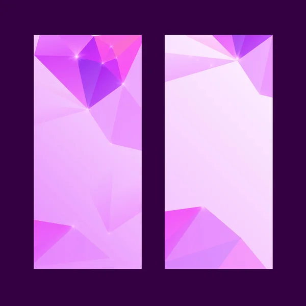 Polygonale violette Hintergründe. — Stockvektor
