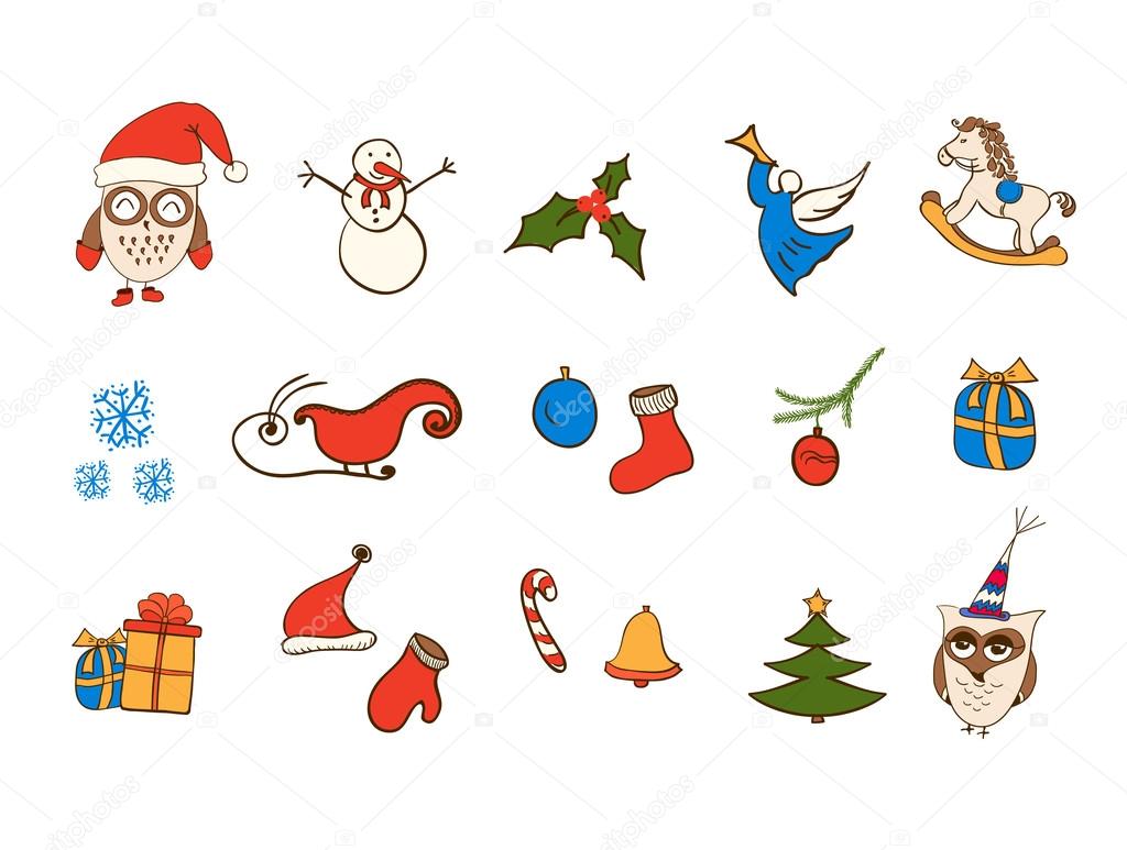 Cartoon Christmas seamless pattern 