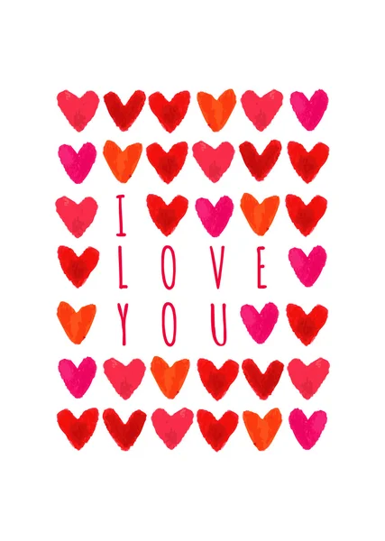 I love you Card — Stock Vector