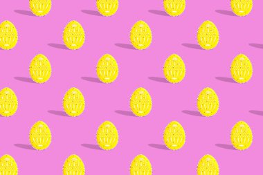 Paskalya bayramı için kusursuz bir desen. Paket kağıdı yazdırmak için boş