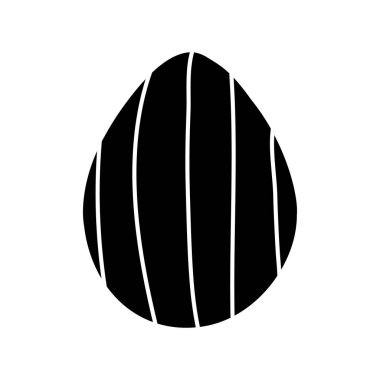 Paskalya yumurtası karalaması beyaz arka planda izole edilmiş..