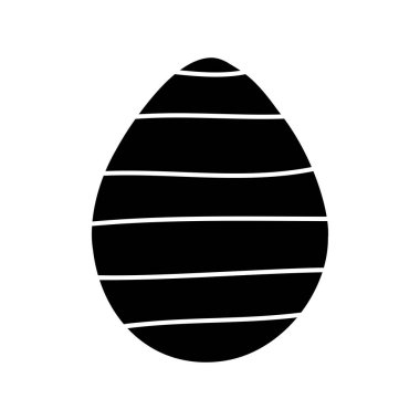 Paskalya yumurtası karalaması beyaz arka planda izole edilmiş..