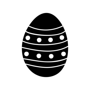 Paskalya yumurtası çizimi beyaz arkaplanda izole edilmiş..