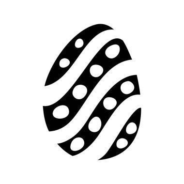 Paskalya yumurtası karalaması beyaz arka planda izole edilmiş..