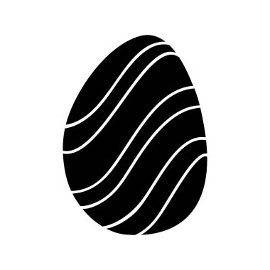 Paskalya yumurtası karalaması beyaz arka planda izole edilmiş..