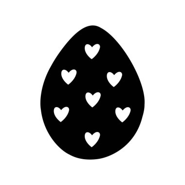 Paskalya yumurtası karalaması beyaz arka planda izole edilmiş..