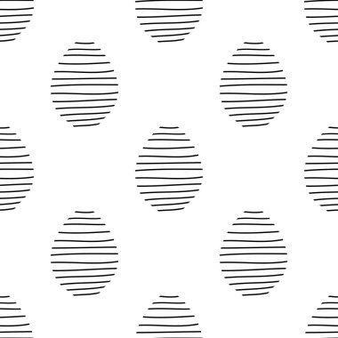 Paskalya yumurtalarından elde çizilmiş kusursuz desenler. Beyaz bir arkaplanda izole edilmiş.