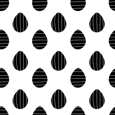 Paskalya yumurtalarından elde çizilmiş kusursuz desenler. Beyaz bir arkaplanda izole edilmiş.