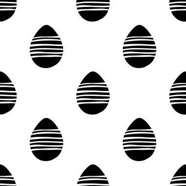 Paskalya yumurtalarından elde çizilmiş kusursuz desenler. Beyaz bir arkaplanda izole edilmiş.