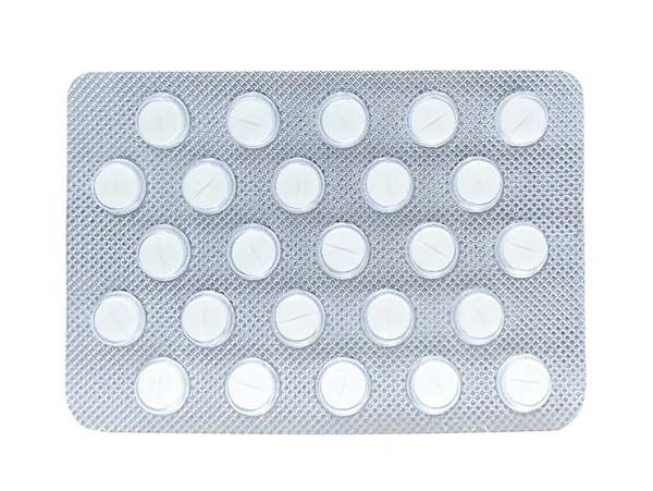 Pills Blister Isolated White Background — Stock Photo, Image