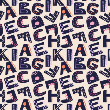 Latince alphafit pürüzsüz desen.