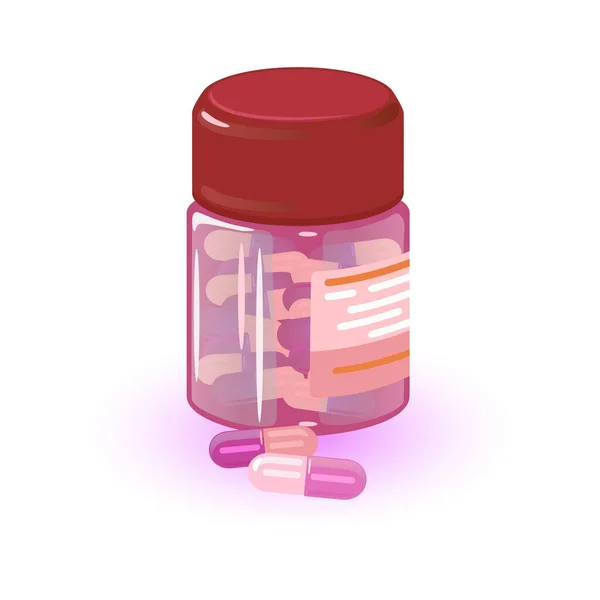 Cartoon fles met capsule — Stockvector