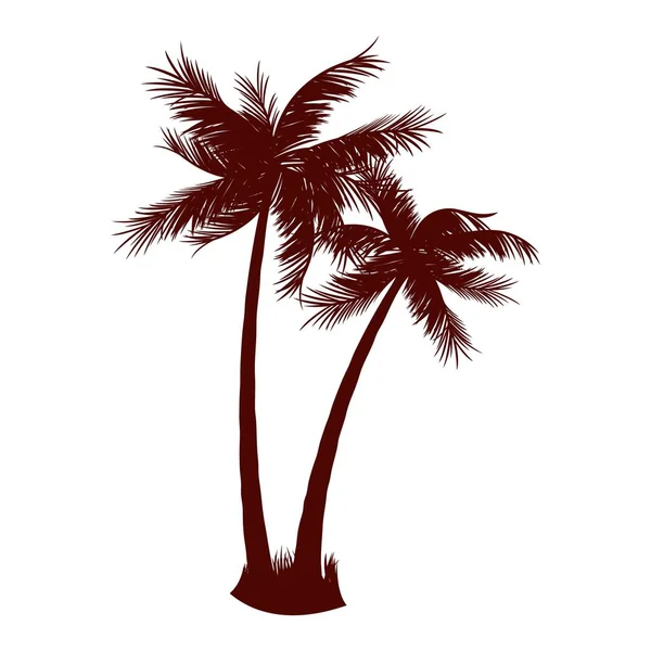 卡通热带棕榈树 — 图库矢量图片