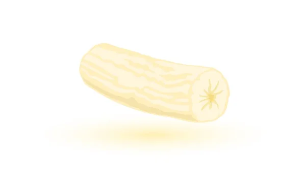 Kartun sepotong pisang matang - Stok Vektor