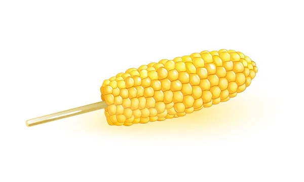 Caricature de maïs doux caramélisé — Image vectorielle