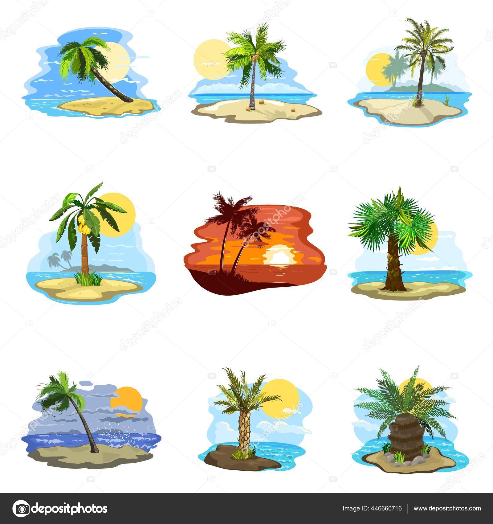 棕榈树自然例证图库矢量图©brgfx 220374424, image size:1600x1700