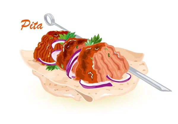 Comida fresca horneada sabrosa — Vector de stock