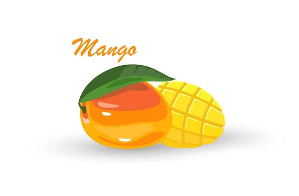 Kreslený lahodný zralé mango — Stockový vektor