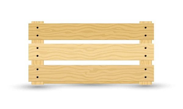 Caixa de madeira para material de armazenamento — Vetor de Stock