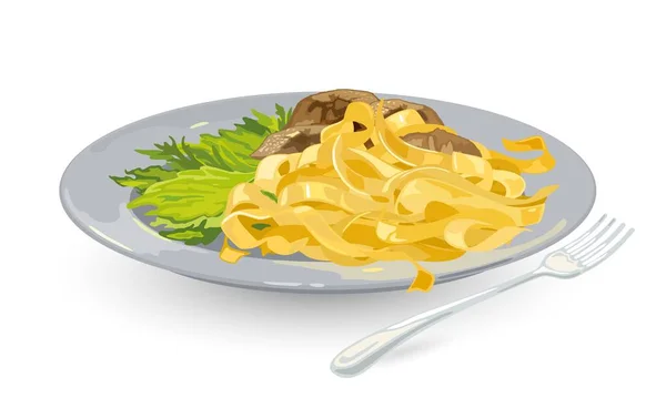 Comida clásica de macarrones italianos — Vector de stock