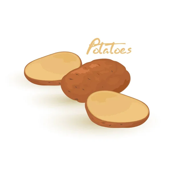 Tecknad potatis i skal — Stock vektor