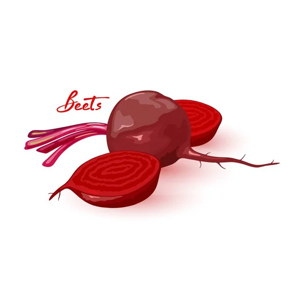 Cartoon mellow beet wortel — Stockvector