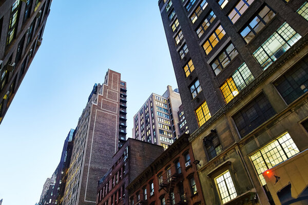 View of high buildings in Manhattan, New York