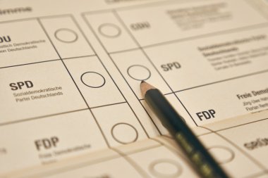 Almanya'da seçim için seçim formu