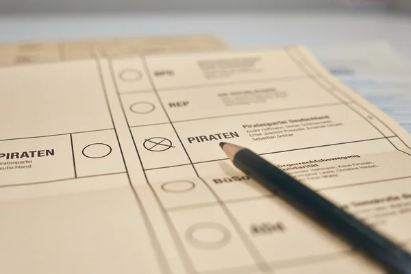 Verkiezing formulier voor de verkiezingen in Duitsland — Stockfoto