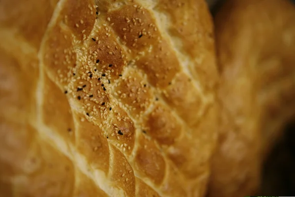 참 깨와 흰 빵 — 스톡 사진