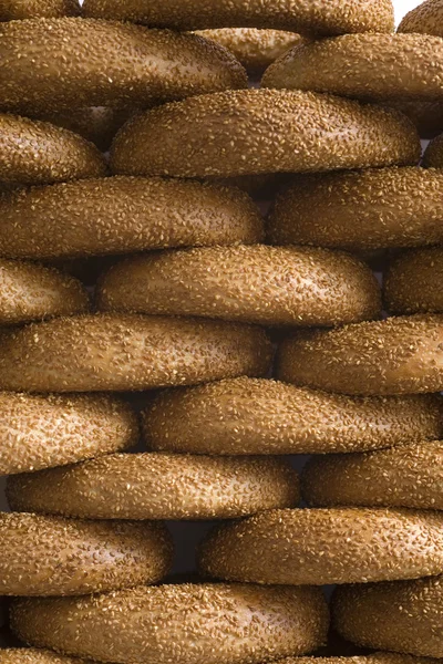 Pile of sesame rings — Stock Photo, Image