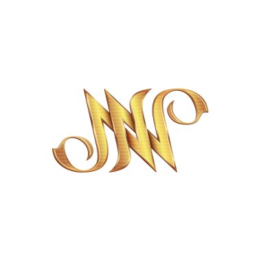 Altın monogram çift harf N. vektör altın baş harfleri logo tasarım düğün tebrik kartı ve sigorta primi kartvizitler için.