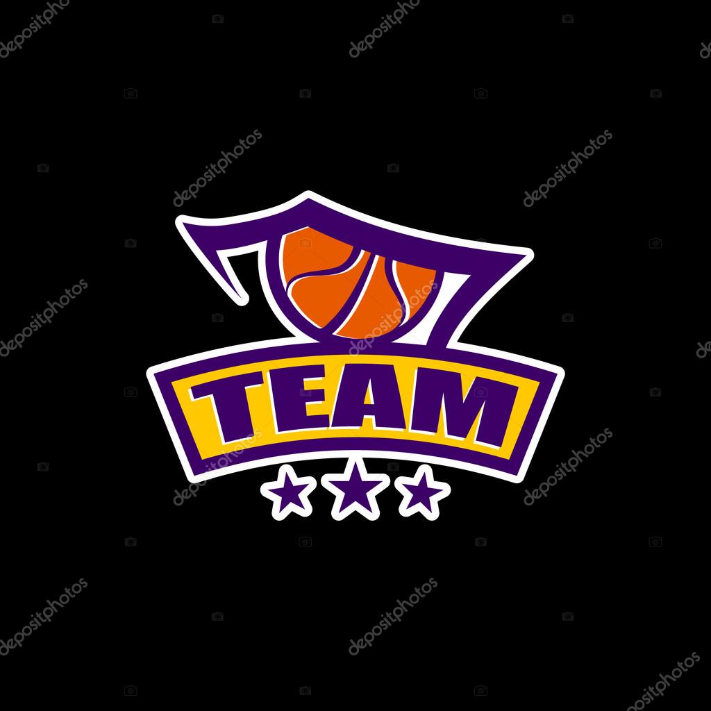 Professional vector logo for the basketball team. Angry eye and the ball instead of the pupil.