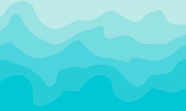 Soyut dalga farklı tonda şekillenir. Sis arkaplanındaki dağlardan gelen dalgalar