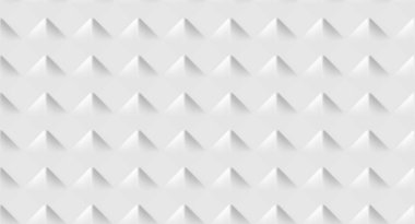 Üç boyutlu beyaz geometrik kusursuz desen. Eşkenar dörtgenli ses ölçüsü yanılsama vektör deseni.