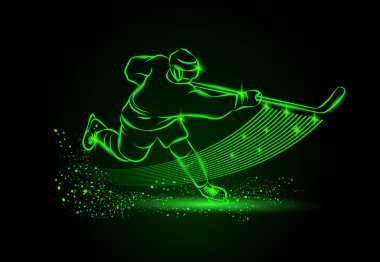 Hokey oyuncusu bir hedef puanları