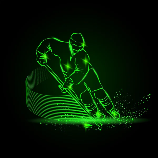 Hockeyspeler — Stockvector