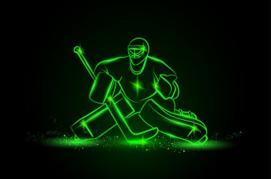 Hokeyi kaleci, neon tarzı